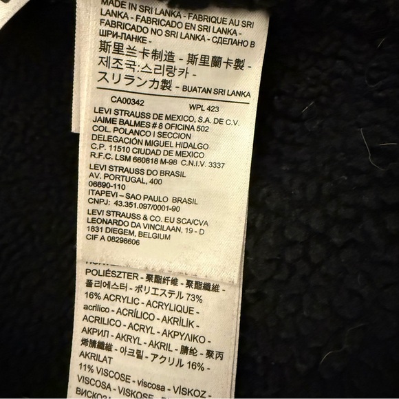 Levi's Women's Original Sherpa Trucker Jacket Black Size Large - Picture 8 of 9